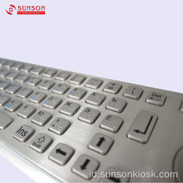 Keyboard Metal Anti-huru-hara dan Track Ball